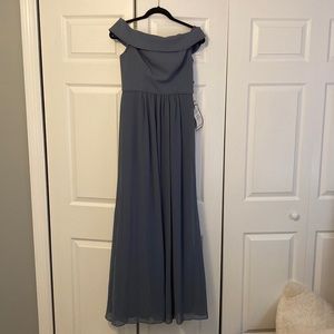 Adrianna Papell Gown, Dusty Blue, Size 2